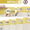 No Hook Shower Curtain with Snap - in Liner, 75 Lx 72 W Yellow Waffle Bathroom Curtain - 2 of 4