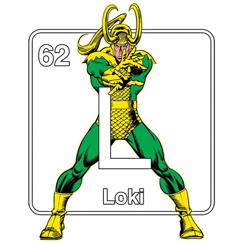 Men's Marvel Loki Periodic Table Baseball Tee, 2 of 5