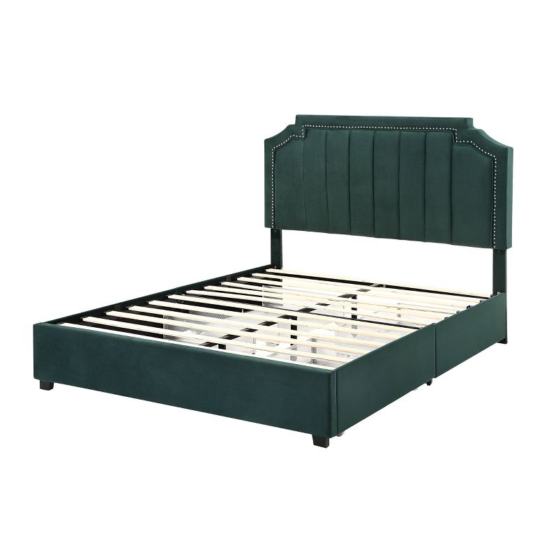 Hanger Glam Upholstered Bed with 4 Side Drawers - HOMES: Inside + Out, 1 of 13