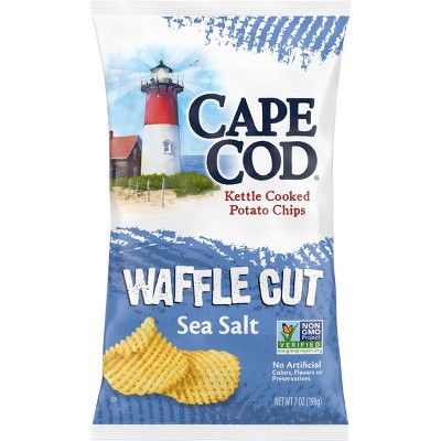 Cape Cod Potato Chips Waffle Cut Sea Salt Kettle Chips - 7 Oz