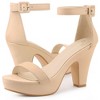 Perphy Women's Platform Ankle Strap Buckle Chunky Heel Sandals - 2 of 4