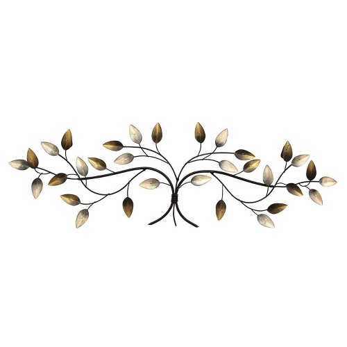 Blowing Leaves Over the Door Wall Decor Gold/Black/Silver - Stratton Home Decor