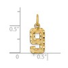 Black Bow Jewelry 14k Yellow Gold, Varsity Collection, Small D/C Pendant Number 9 - 4 of 4