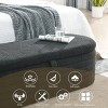 CAVINAS 45.5" Bench for Bedroom End of Bed, Upholstered Fabric Storage Chair, Modern Blanket Storage Chest for Bedroom, Living Room - 2 of 4