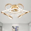 Bella Depot 22" Modern Gold Flush Mount Ceiling Fan 6-Speed Reversible Motor with Dimmable Light and Remote and APP Control - 2 of 4