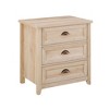 NicBex 3 Drawers Nightstand with Cup Handles,Bedside Table with Storage Space,Modern Side Table for Bedroom - 2 of 4