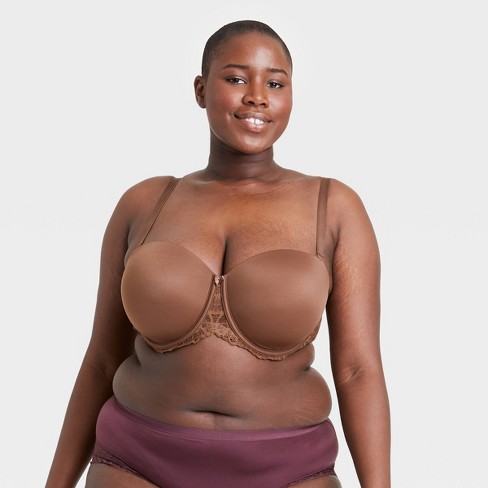 Women's Strapless Bra - Auden™ Cocoa 46ddd : Target