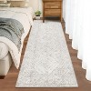 Washable Runner Rug 2x6 Runner Modern Non Slip Kitchen Rugs Geometric - 2 of 4