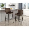 Sapphtopaz Modern Velvet Bar Stools Upholstered Counter Height Chair with Metal Legs Barstools Dining Chairs Set of 2 for Kitchen Island - 3 of 4