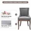 QingMoon Dining Chairs Set of 2, Solid Wood Fabric Upholstered Kitchen Chairs Wingback Accent Chairs with Nailhead Trim for Dining Room - 4 of 4