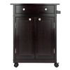 Savannah Kitchen Cart Wood/Coffee - Winsome - image 3 of 4