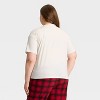 Women's "Tis the Season" Short Sleeve Holiday Matching Family Pajama Shirt - Wondershop™ Cream - 2 of 4