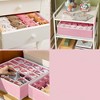 Apex Vanguards 3-Piece Pink Sock Underwear Closet Storage - 3 of 3