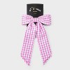 Girls' Gingham Bow Barrette Hair Clip - art class™: Fashion Accessory for All Hair Types - 2 of 4