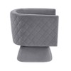 CAVINAS 18" Swivel Chair for Living Room,Upholstery Accent Chair with Solid Wood,Diamond Stitched Back - 3 of 4