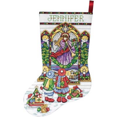 Design Works Counted Cross Stitch Stocking Kit 17 Long-Airplane Santa