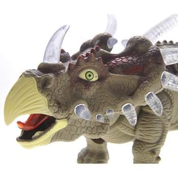 Ready! Set! Play! Link Walking Triceratops Dinosaur Toy With Lights And Sounds (Green)