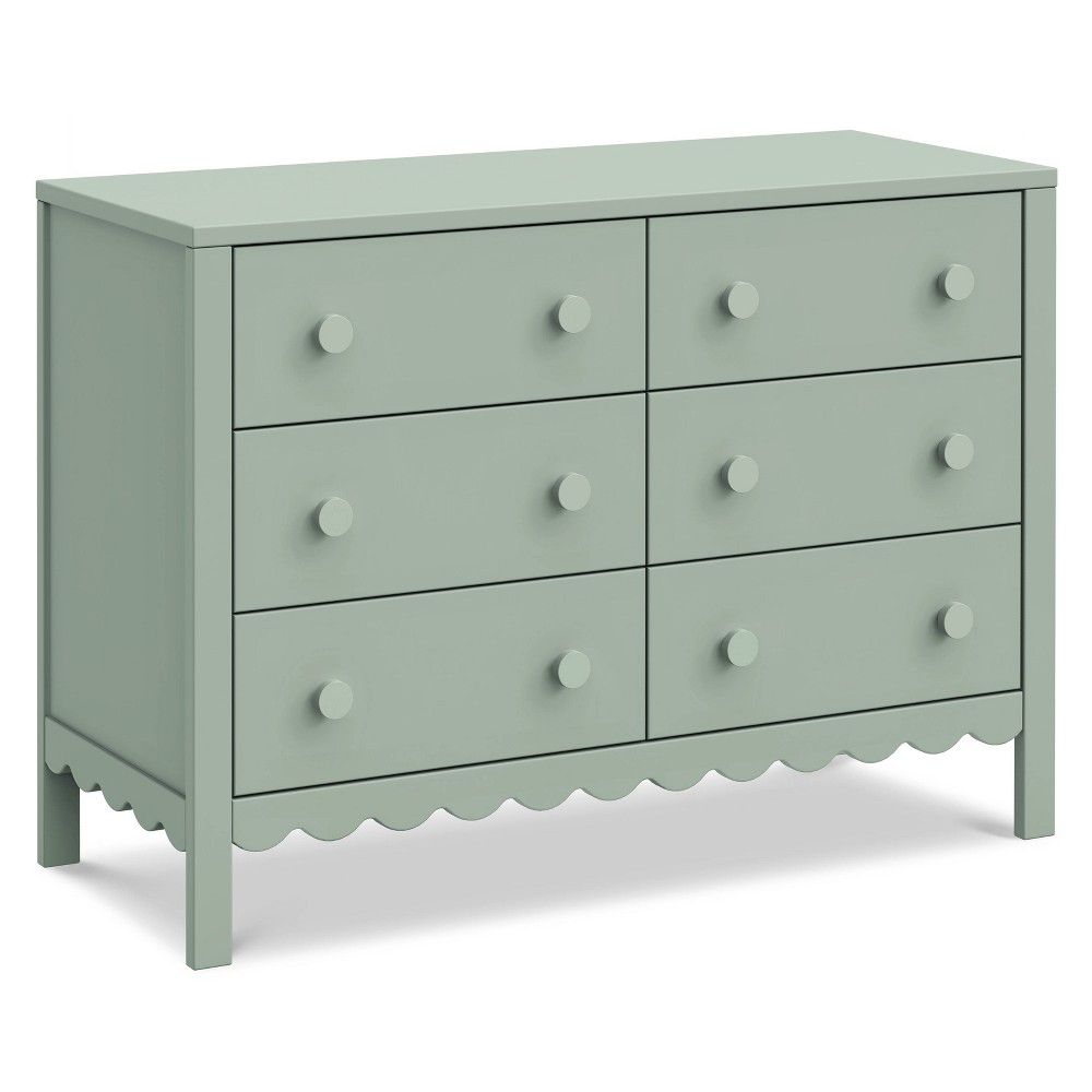 Photos - Dresser / Chests of Drawers DaVinci Sammy Scallop 6 Drawer Dresser - Light Sage 