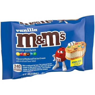M&M's Frozen Cookie Vanilla Peanut Butter Ice Cream Sandwich - 4oz