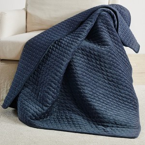 Velvet Stitch Quilted Throw - Levtex Home - 1 of 4