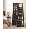 Mirror Jewelry Cabinet Organizer 360° Rotating Jewelry Armoire Storage Box - 3 of 4