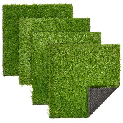 Outsunny 10' X 3' Artificial Turf Grass With Simulated Look & Feel Uv  Protection, & Drain Holes For Rain : Target