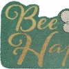 HomeRoots 18" X 30" Beige and Green Coir Bees Outdoor Door Mat - 4 of 4