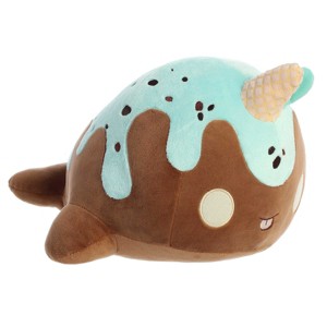 Aurora Large Mint Chocolate Nomwhal Tasty Peach Enchanting Stuffed Animal Brown 12.5" - 1 of 4