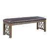 Acme Furniture 56" Raphaela Ottomans and Benches Black Synthetic Leather and Weathered Cherry Finish: Nailhead Trim, Metal Legs - 2 of 4