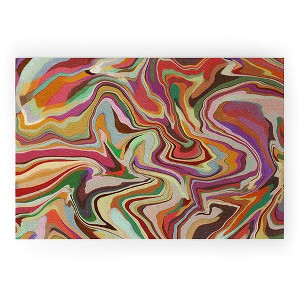 Alisa Galitsyna Colorful Liquid Swirl Welcome Mat - Deny Designs - 1 of 3