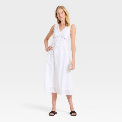 Women's Lace Trim Midi Slip Dress - Universal