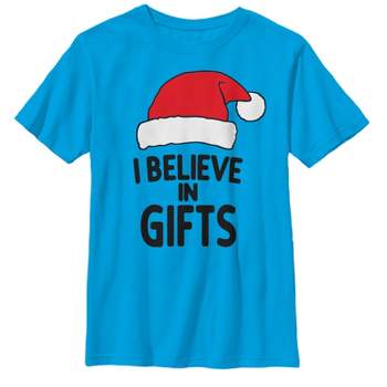 Boy's Lost Gods Christmas Believe in Gifts T-Shirt