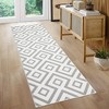 Area Rug Washable Rug Modern Geometric Print Carpet - 2 of 4