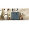 Okak 30" Multi-function Bathroom Vanity with Ceramic Sink, Freestanding Large Storage Bathroom Cabinet with Soft Closing Doors & 3 Drawers, Blue - 3 of 4