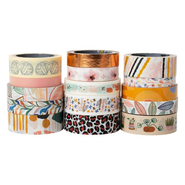 Scotch 15pk Expressions Washi Tape: Multicolor Decorative & Cute Tape Set for Art & Stationery, 3 of 6
