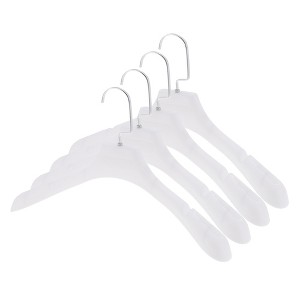 Unique Bargains Non-slip Flat Hook Clothes Hanger 4 Pcs - 1 of 4