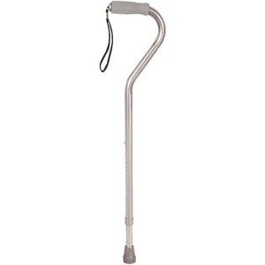 Drive Medical Foam Grip Offset Handle Cane Silver - 1 of 1