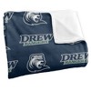 Drew University Logo Pattern Silky Touch Blanket White 50x60 - 3 of 4