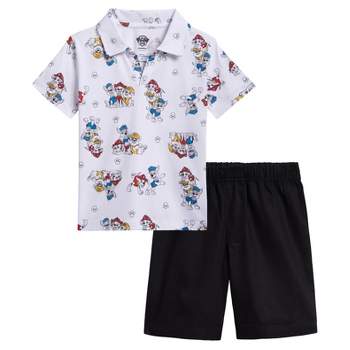Paw Patrol Chase Marshall Rubble Polo Shirt and Shorts Little Kid
