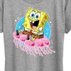 Women's - SpongeBob SquarePants - Spongebob And Jellyfish Short Sleeve Graphic T-Shirt - 2 of 4