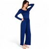 Anna-Kaci Women's Wide-Leg Lounge Set with Elastic Waist and Drawstring Closure- Black,Small - 3 of 4