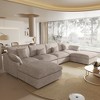 Wjshome Cloud Couch Modular Sectional Sofa, 156" U Shaped Couch,Oversize Convertible Wide Seater With 2 Ottomans,Covers Washable&Replaceable - 2 of 4