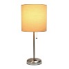 Simple Designs Stick Lamp with Charging Outlet and Fabric Shade Tan - image 2 of 4