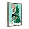 Stupell Industries Deck The Halls Stacked Dogs Floating Frame Canvas Art - 2 of 4
