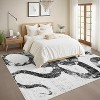Area Rug Abstract Snake Print Low Pile Carpet Non-Slip Stain Resistant Large Indoor Floor Rug for Living Room Bedroom Dining Room Kitchen - 4 of 4
