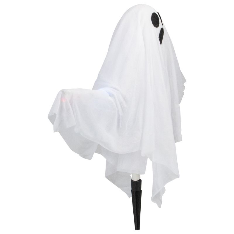 Northlight Set of 3 Lighted White Ghost Halloween Lawn Stakes 20", 2 of 4