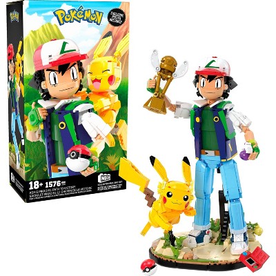 Mega Construx Pokemon Ash & Pikachu: Path to Victory Building Toy Kit for Collectors - 1576pc