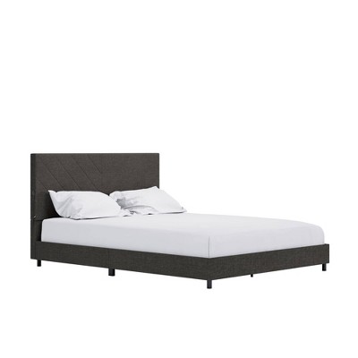 Yanis Upholstered Bed With Usb Room, Bed Frame Brackets Adapter For Headboard Home Depot Canada