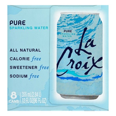 LaCroix Sparkling Water Pure - 8pk/12 fl oz Cans