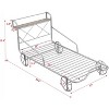 Acekool Twin Size Car Bed for Kids with Wheels, Metal Slat Support, Guard Rails, Storage Shelf, Red Race Car Design - 2 of 4